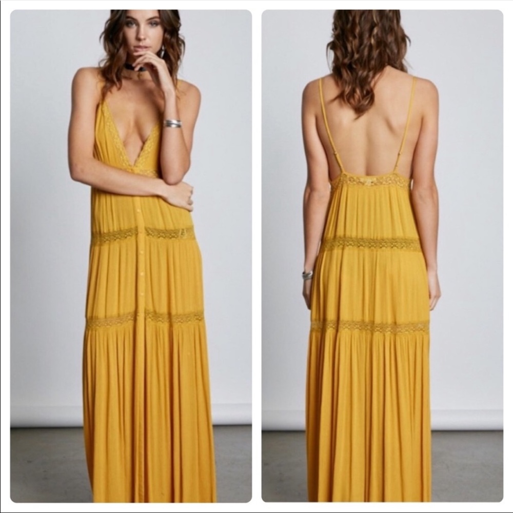NWOT Boutique Mustard Dress